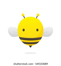Bee cartoon vector isolated