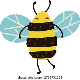 Bee Character Cute Vector Illustration
