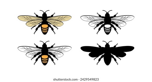 Bee Character Design Illustration vector eps format , suitable for your design needs, logo, illustration, animation, etc.