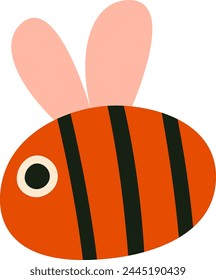 Bee Childish Insect Vector Illustration