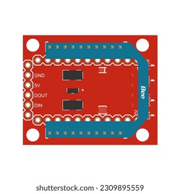 Bee Circuit Board Shield Module (3.3V Regulation) Vector Illustration - Visualizing the Integration of Voltage Regulation for Seamless Performance in a Captivating Design