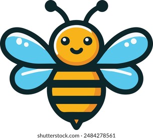 Bee clip art vector illustration