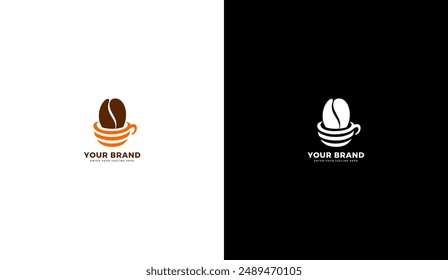 Bee coffee cup logo. Coffee bee icon. Graphic vector illustration design