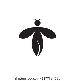 bee coffee logo icon vector illustration.