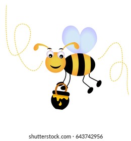 bee collecting honey