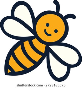 Bienenfarbe Vektor Cartoon Stil Kunst