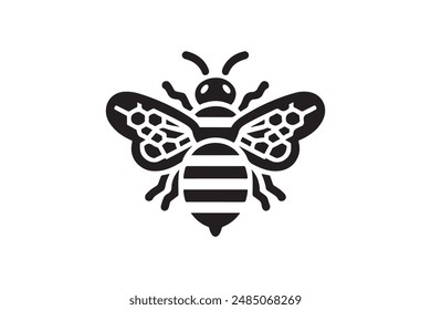 Bee Color vector style with white background