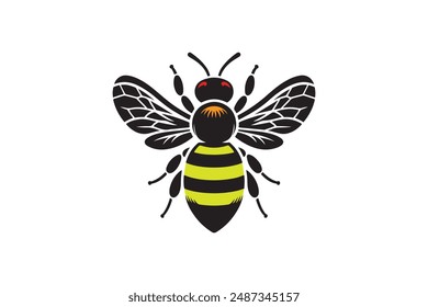 Bee Color vector style with white background