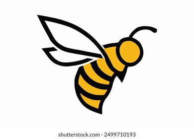 Bee Color vector style with white background