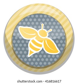 Bee colorful icon