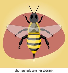 Bee colorful icon