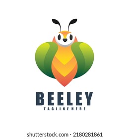 bee colorful logo icon template