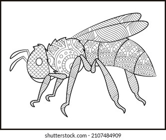 Bee Coloring book for children
