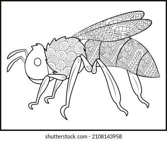 Bee Coloring book for children