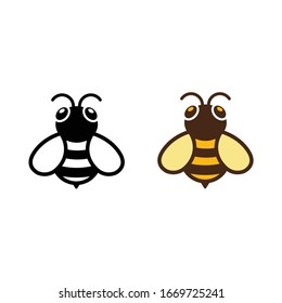Bee colour and black & white logo