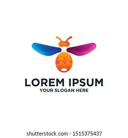 Bee Colour Logo template vector