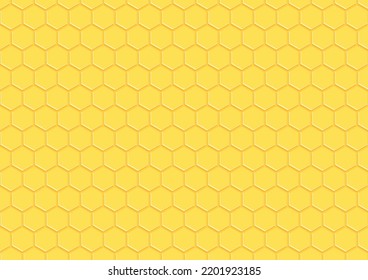 Bee Comb Background. Bee Hive, Abstract Yellow Honeycombs On Background Vector Illustration.