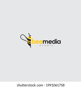 Bee, Bee comb, Honey Logo 