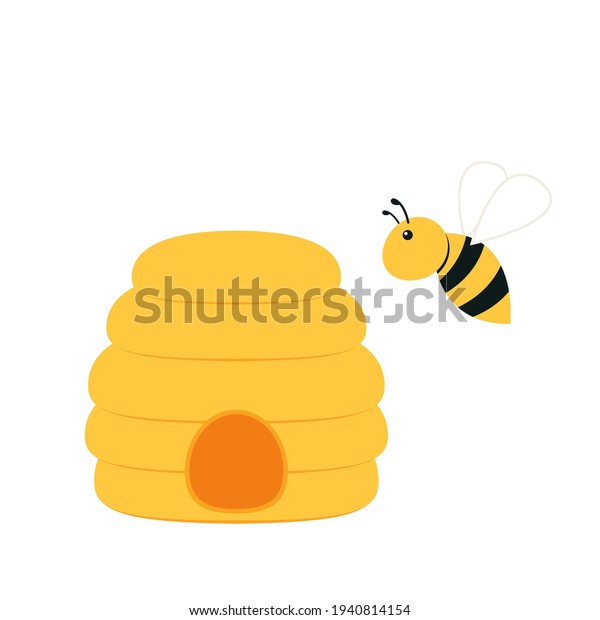 Bee Comb Vector Logo Design Symbol Stock Vector (Royalty Free ...