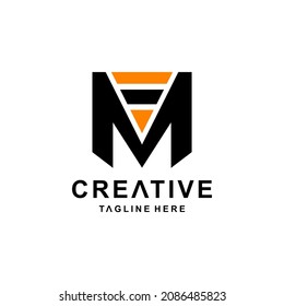 Bee combination with Letter M.Abstract, emblem, design concept, logo, logotype, element, template.