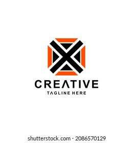 Bee combination with Letter X . Abstract, emblem, design concept, logo, logotype, element, template.
