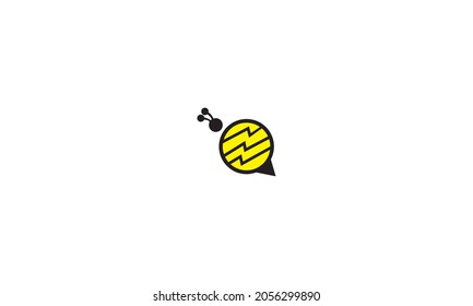 logotipo de comunicación de abejas y plantillas vectoriales de símbolos