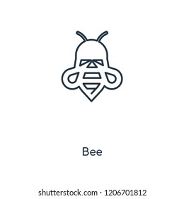 Bee concept line icon. Linear Bee concept outline symbol design. This simple element illustration can be used for web and mobile UI/UX.