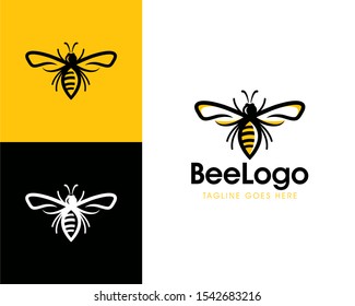 Bee concepts logo design vector Template