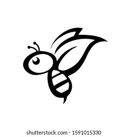 Bee concepts logo design vector graphic abstract template download