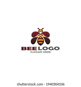 Bee concepts logo design vector graphic abstract template