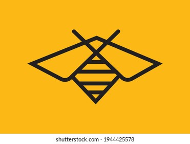 Bee concepts logo Design vector illustration. Honey bee icon graphical abstract template