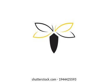 Bee concepts logo Design vector illustration. Honey bee icon graphical abstract template