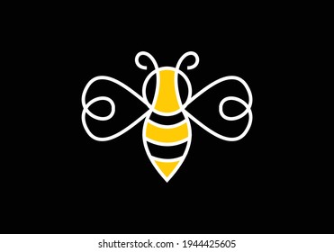 Bee concepts logo Design vector illustration. Honey bee icon graphical abstract template