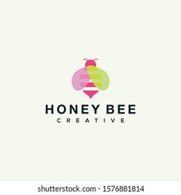 Bee concepts logo vector abstract template