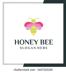 Bee concepts logo vector abstract template