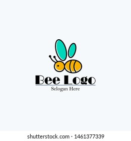 Bee concepts logo vector graphic abstract template