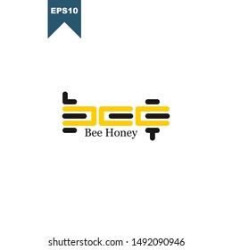 Bee concepts logo vector graphic abstract template