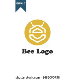 Bee concepts logo vector graphic abstract template