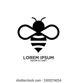 Bee concepts logo vector graphic abstract template