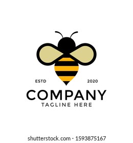 Bee concepts logo vector graphic abstract template