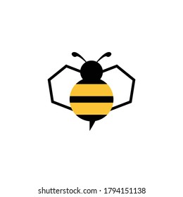Bee concepts logo vector graphic abstract template