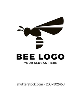 Bee concepts logo vector graphic abstract template