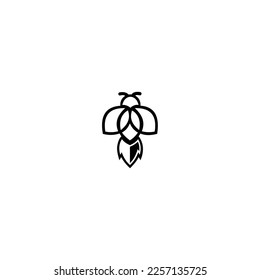 Bienenkonzepte Logo, Vektorgrafik abstrakte Vorlage, Einzeln auf dem Hintergrund, Vektorgrafik für Honigprodukte, Paket, Design.