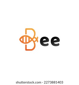 Plantilla abstracta del logotipo de los conceptos de abee vectorial gráfico vectorial