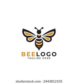 Bee concepts logo vector graphic absrtact template isolated