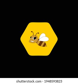 Bee concepts logo vector illustration. Honey bee icon graphic abstract template
