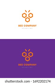 Bee corp company logo template.