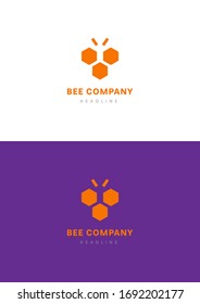 Bee corp company logo template.