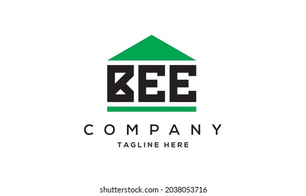 BEE creative three letter real estate logo vector 