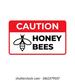 Bee crossing sign. vector sign eps 10